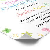 レインボーラッキーワン誕生日タイムカプセルサイン ポスター (角)