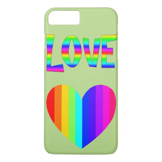 レインボーラブとハートLGBTの携帯ケース Case-Mate iPhoneケース (裏面)