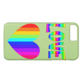 レインボーラブとハートLGBTの携帯ケース Case-Mate iPhoneケース (裏面(横))