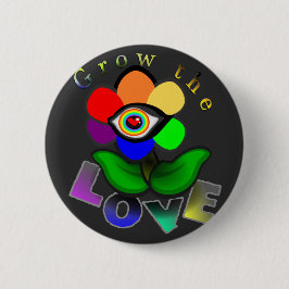 レインボーラブアイフラワー 缶バッジ