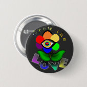 レインボーラブアイフラワー 缶バッジ (正面&裏面)