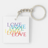 レインボーラブアクリルスクエアキーチェーン キーホルダー (裏面)