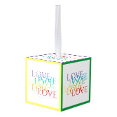 レインボーラブウッドキューブオーナメント キューブオーナメント (裏面アングル)