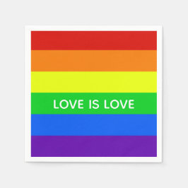 レインボーラブカラフルズLGBTQゲイプライド スタンダードカクテルナプキン