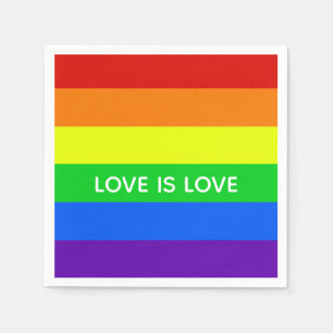 レインボーラブカラフルズLGBTQゲイプライド スタンダードカクテルナプキン
