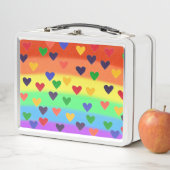 レインボーラブカラフルハート弁当箱 メタルランチボックス (インサイチュ)