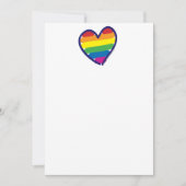レインボーラブゲイプライドハート 招待状 (正面)
