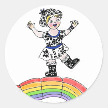 レインボーラブステッカー