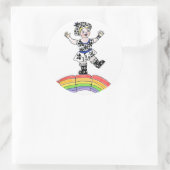 レインボーラブステッカー ラウンドシール (バッグ)