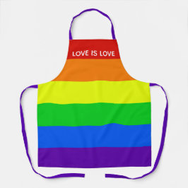 レインボーラブズラブゲイプライドLGBTQビューティフル エプロン