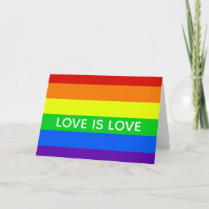 レインボーラブズラブゲイプライドLGBTQビューティフル カード