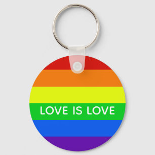 レインボーラブズラブゲイプライドLGBTQビューティフル キーホルダー