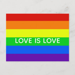 レインボーラブズラブゲイプライドLGBTQビューティフル ポストカード