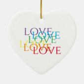 レインボーラブセラミックハートオーナメント セラミックオーナメント (裏面)