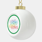 レインボーラブセラミックボールオーナメント – 緑 セラミックボールオーナメント (右)