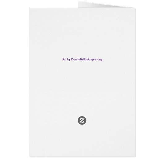 レインボーラブハートアートグリーティングカード (裏面)