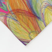 レインボーラブハートズコージーフリースブランケット フリースブランケット (角)