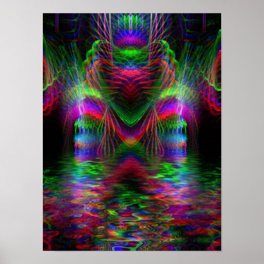 レインボーラブハートポスター ポスター (正面)