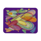 レインボーラブハート感動的冷蔵庫用マグネット マグネット (横)