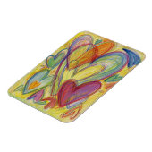 レインボーラブハート感動的冷蔵庫用マグネット マグネット (左側)