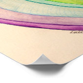 レインボーラブハート絵画ズアートポスタープリント ポスター (角)