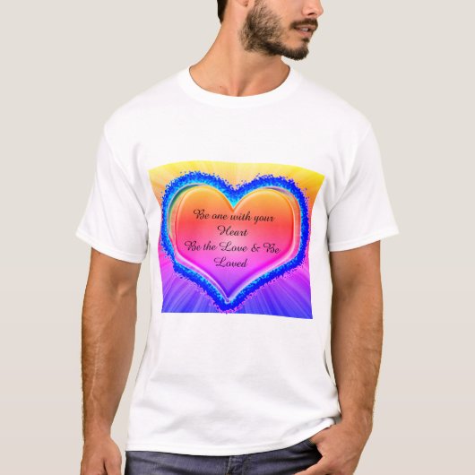 レインボーラブハート Tシャツ (正面)