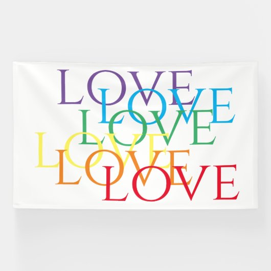 レインボーラブバナー6'x10' 横断幕 (横)