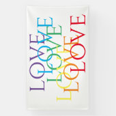 レインボーラブバナー6'x10' 横断幕 (縦)