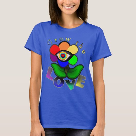 レインボーラブフラワー Tシャツ (正面)