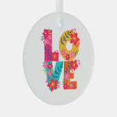 レインボーラブ ガラスオーナメント (正面右)