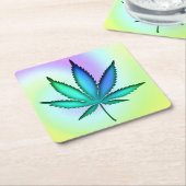 レインボーラブ スクエアペーパーコースター (アングル)