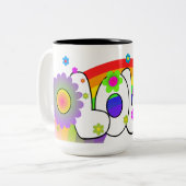 レインボーラブ ツートーンマグカップ (正面左)