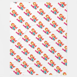 レインボーラブ フリースブランケット