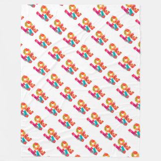 レインボーラブ フリースブランケット