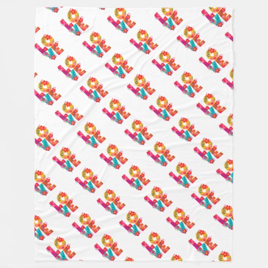 レインボーラブ フリースブランケット (正面)