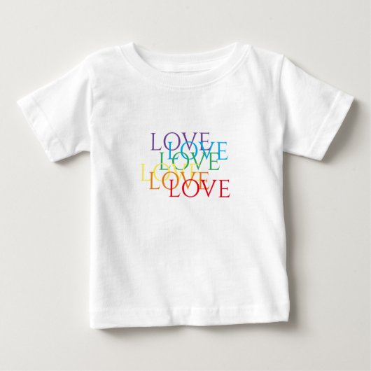 レインボーラブ ベビーTシャツ (正面)