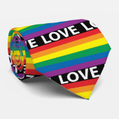 レインボーラブ、LGBTQプライド、ラブタイ祝の ネクタイ (ロール)