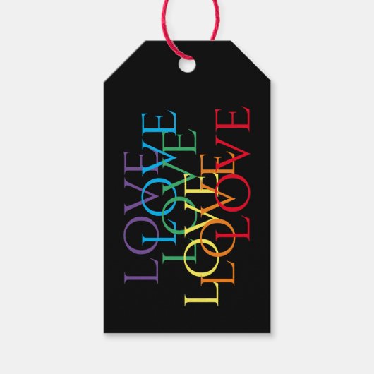 レインボーラブIIギフトラベル/イエロー ギフトタグ (正面)