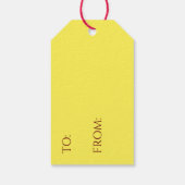 レインボーラブIIギフトラベル/イエロー ギフトタグ (裏面)