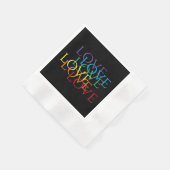 レインボーラブIIコーインドカクテル紙ナプキンス 縁ありカクテルナプキン (角)