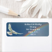 レインボーラベル付きホワイト鳩 ラベル (インサイチュ)