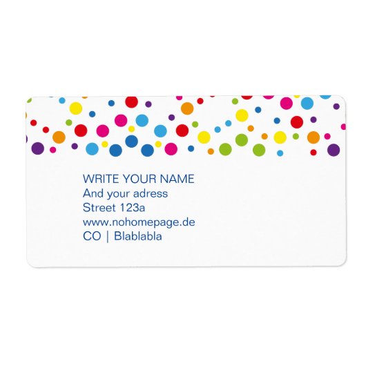 レインボーラベル ラベル (正面)