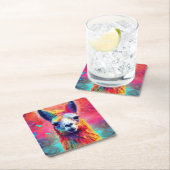 レインボーラマ スクエアペーパーコースター (インサイチュ)