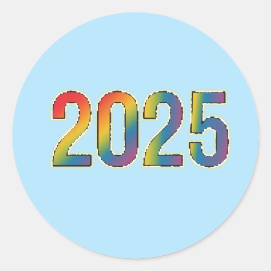 レインボーランジエンス: 2025年版 ラウンドシール (正面)