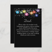 レインボーランタンレズゲイ結婚ズ詳細ブラック 出欠カード (正面/裏面)