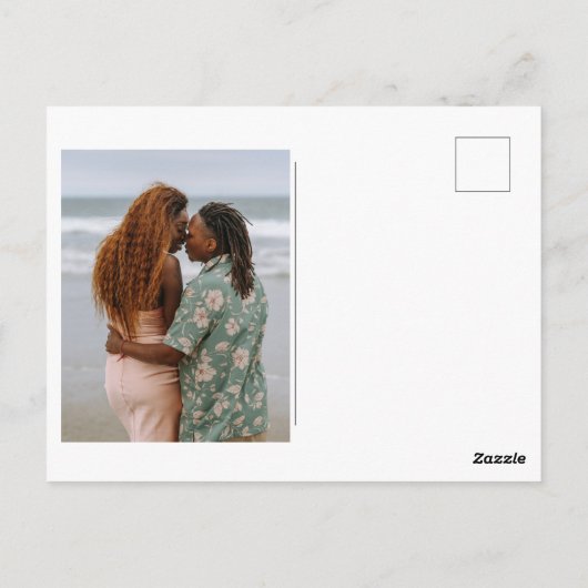 レインボーランタンレズビアンゲイ日付ポストカードを保存 ポストカード (裏面)