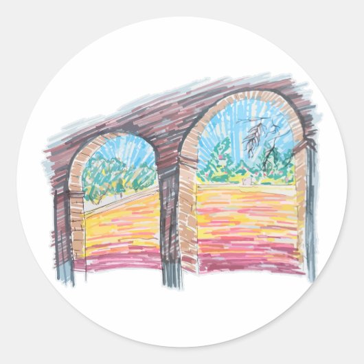 レインボーランチ ラウンドシール (正面)