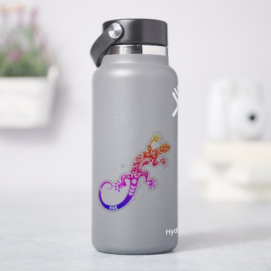 レインボーリザード透明ステッカー シール (HydroFlask)