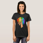 レインボーリップの手がLgbtを判断しないゲイPr Tシャツ (正面フル)