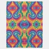 レインボーリップルタイダイフリースブランケット フリースブランケット (正面)